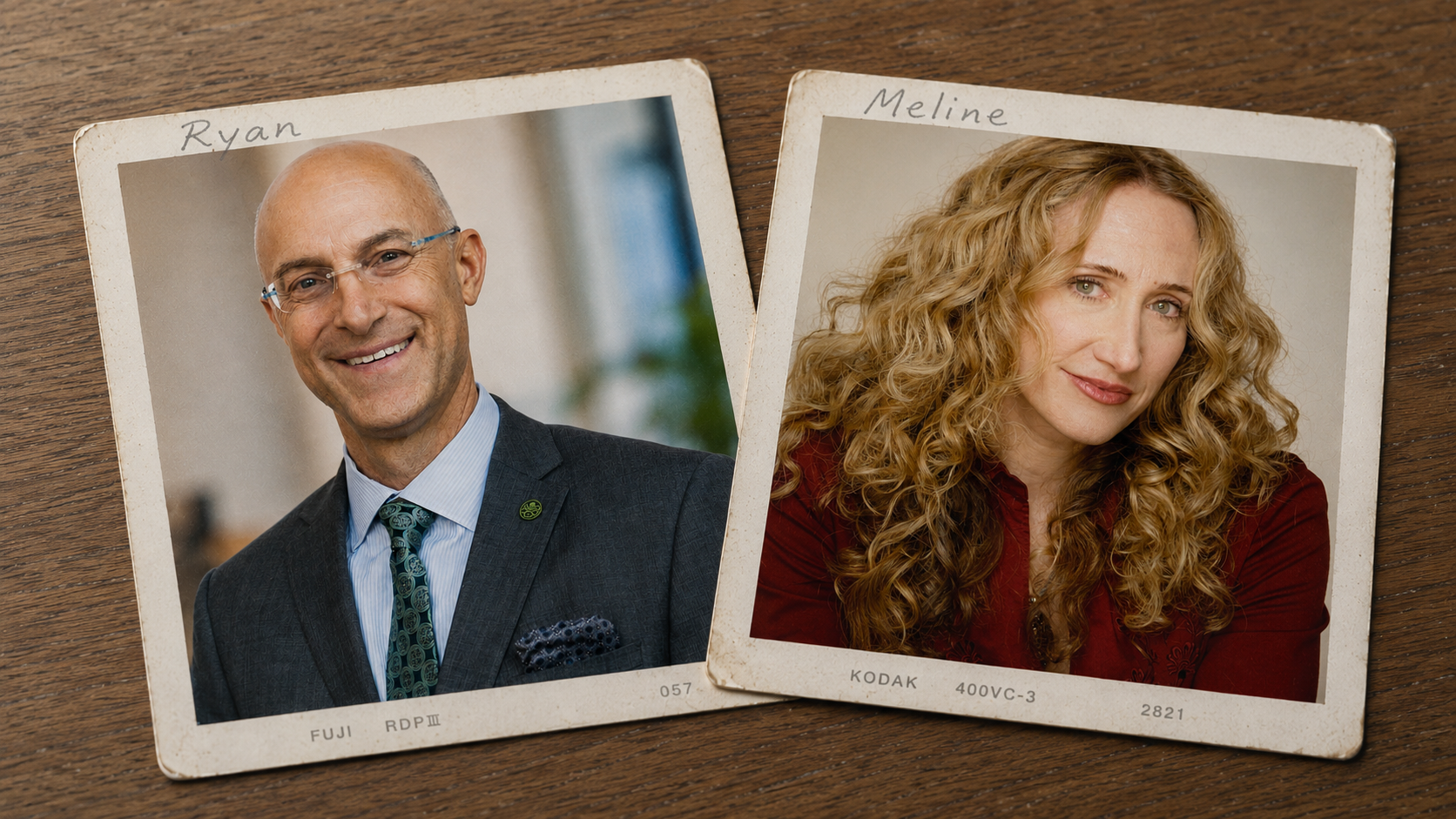 Portrait photos of Ryan and Méline arranged side by side.